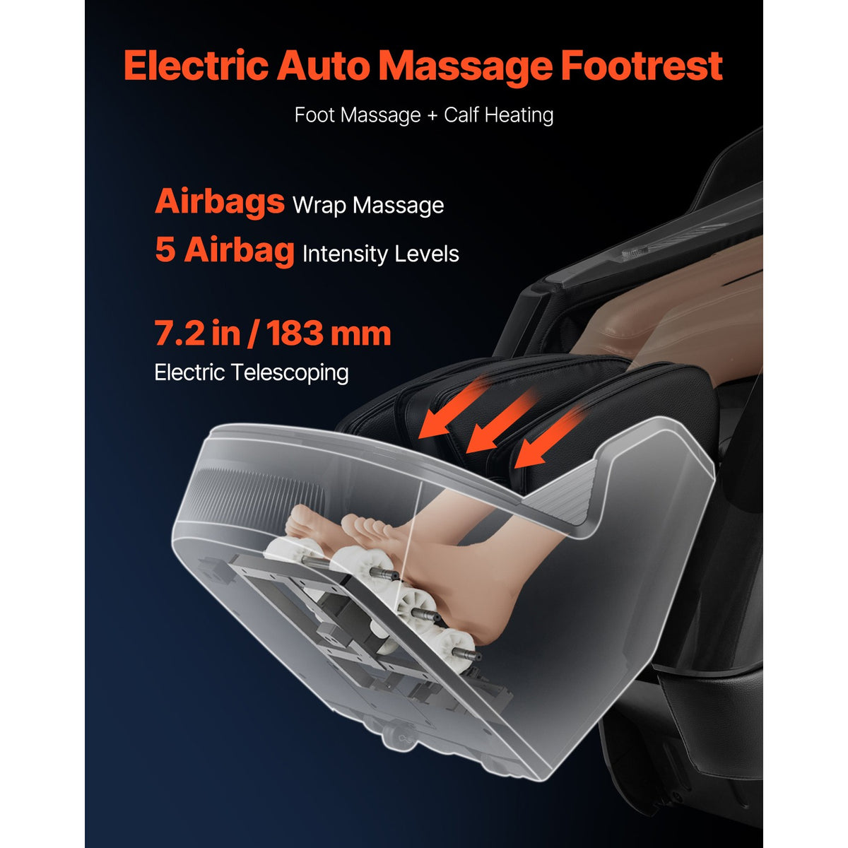 Uimoso Massage Chair Full Body 3D/4D Massage Recliner W/ Sl-Track & Yoga Stretch