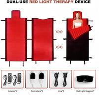 Red Light Therapy Mat for Full Body Pain Relief 75" X 35'' | Infrared Red Light Therapy Blanket for Face and Body with 2570 Dual-Wave Leds (660Nm & 850Nm)